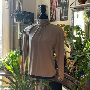 Vintage Silk Faun colored Blouse, size 8